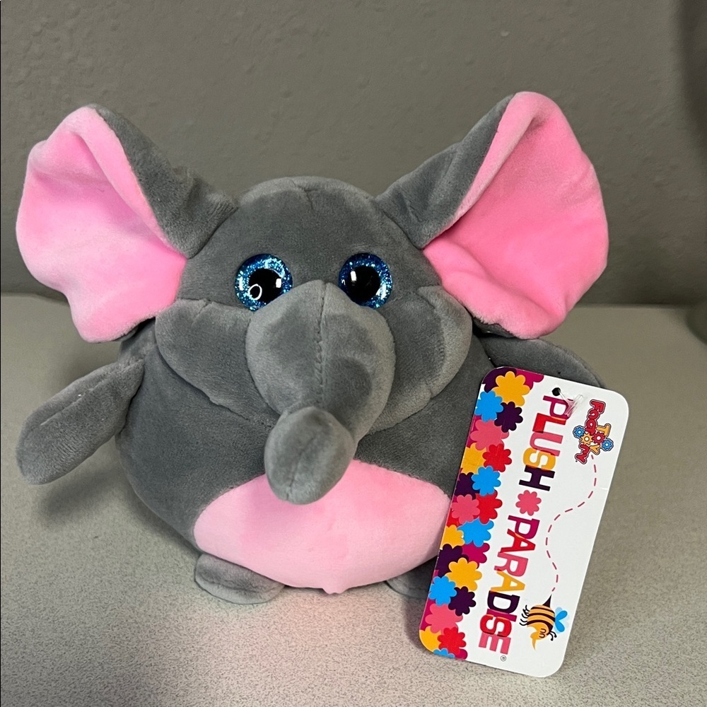 Gray and Pink Elephant Toy